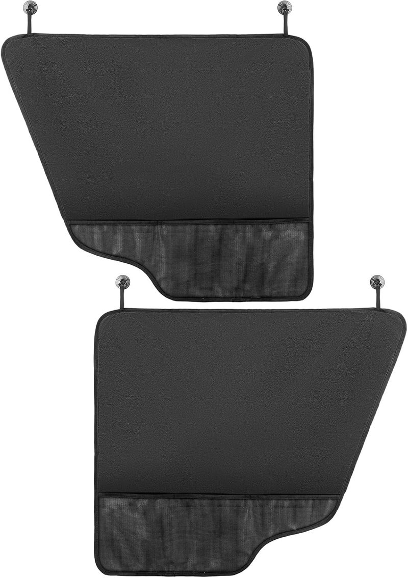 fidozen Dog Car Door Protector - 2 Pack Durable & Universal Fit Anti-Scratch Waterproof Vehicle Door Covers, Guards Your Car from Dog Scratching, Essential Accessories for SUV Interiors，Black - Image 2